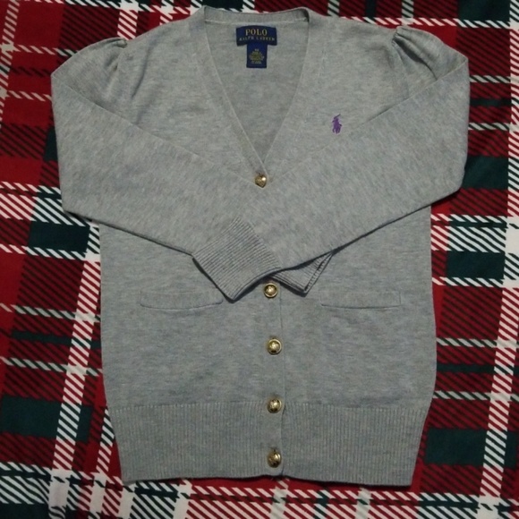 polo button down sweater
